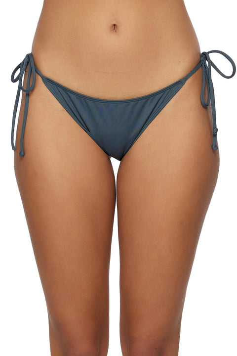 O'Neill Saltwater Solids Maracas Bikini Bottoms - Slate - Front Closeup