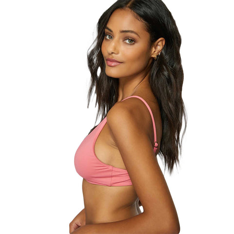 O'Neill Saltwater Solids Pismo Bralette Bikini Top - Vintage Red