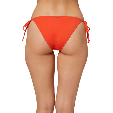 O'Neill Saltwater Solids Side Tie Bikini Bottoms - Chili