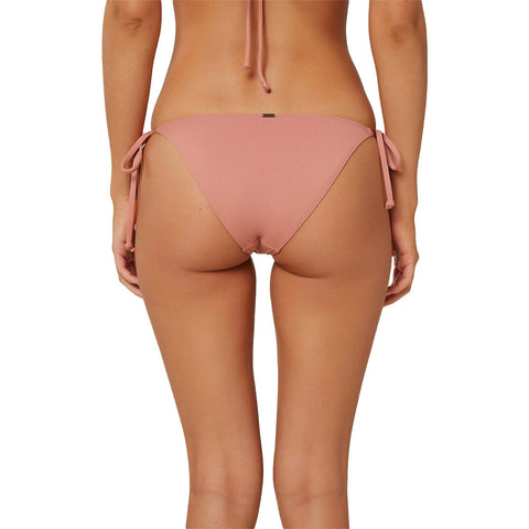 O'Neill Saltwater Solids Side Tie Bikini Bottom - Vintage Rose