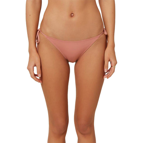 O'Neill Saltwater Solids Side Tie Bikini Bottom - Vintage Rose