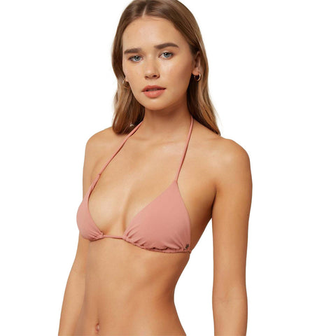 O'Neill Saltwater Solids Tri Bikini Top - Vintage Rose
