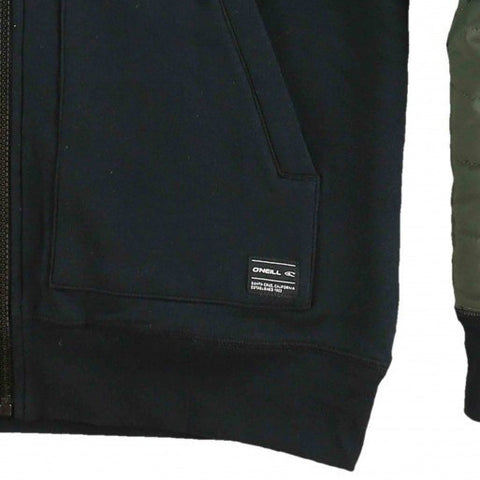 O'Neill Superfleece Quadra Quilted Hooded Zip Up - Olive Green