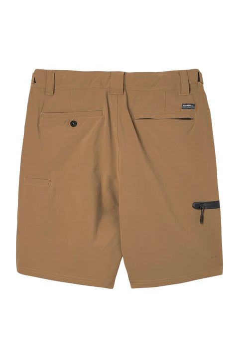 O'Neill Trvlr Expedition 20" Hybrid Shorts - Dark Khaki - Back