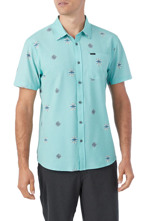 O'Neill Trvlr UPF Traverse S/S Standard Shirt - Aqua Wash