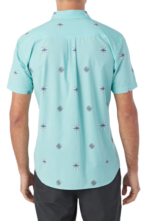O'Neill Trvlr UPF Traverse S/S Standard Shirt - Aqua Wash - Back