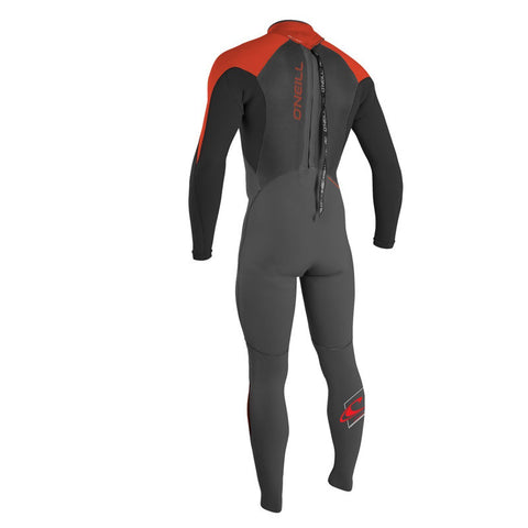 O'Neill Youth Epic 4/3 Wetsuit - Graphite/Black/Neon Red