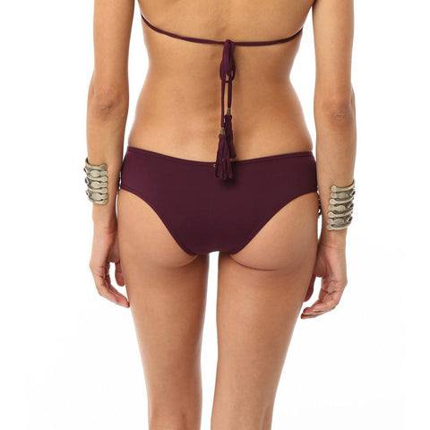 O'Neill Solids Crochet Hipster Bikini Bottoms - Burgandy