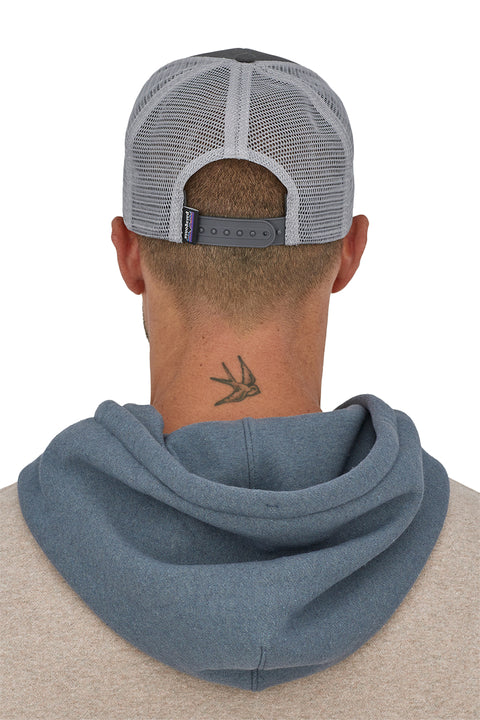 Patagonia Fitz Roy Horizons Trucker Hat - Forge Grey - On Model Back