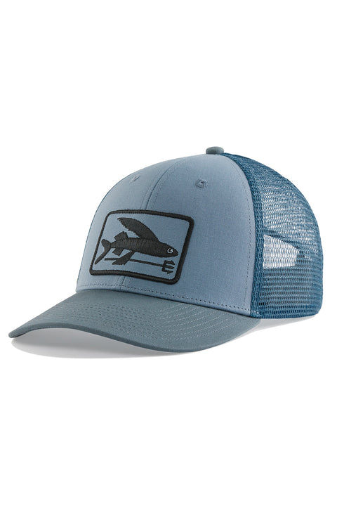 Patagonia Flying Fish Lopro Trucker Hat - Flying Fish Fork: Light Plume Grey