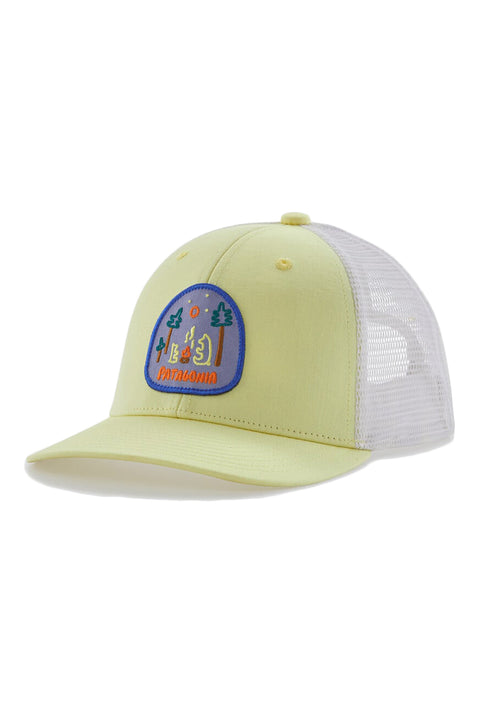 Patagonia Kid's Trucker Hat - Camp With Friends: Isla Yellow