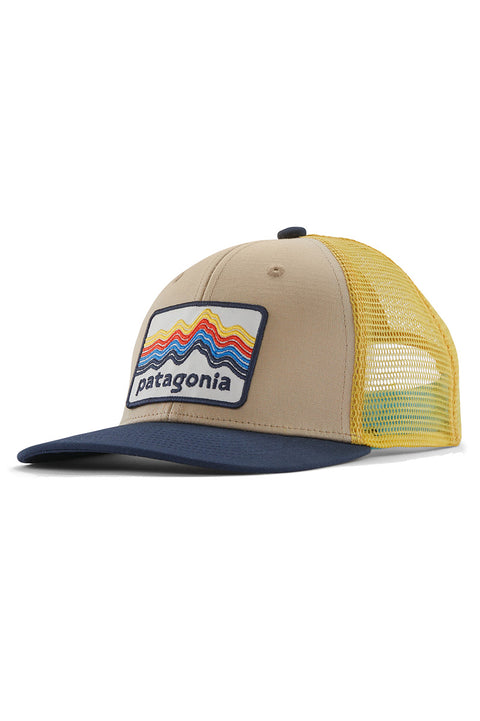 Patagonia Kid's Trucker Hat - Ridge Rise Stripe: Oar Tan
