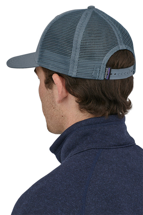 Patagonia Line Logo Ridge LoPro Trucker Hat - Plume Grey - On Model Back