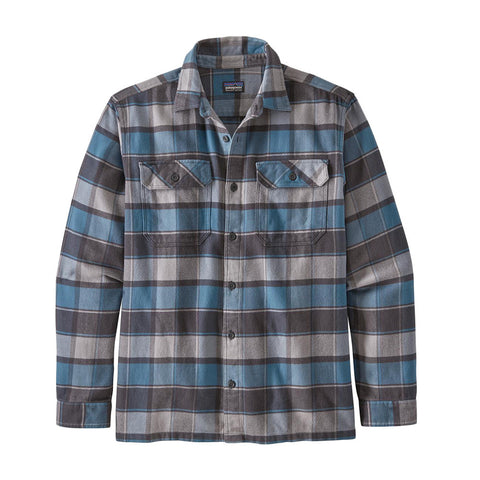Patagonia L/S Fjord Flannel - Plots: Pigeon Blue
