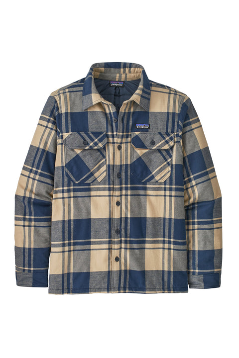 Patagonia Men's Insulated Organic Cotton Midweight Fjord Flannel Shirt - Live Oak: Oar Tan