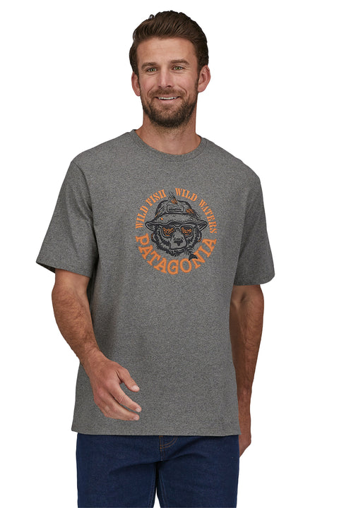Patagonia Men's Take A Stand Responsibiliti-Tee - Wild Grizz: Gravel Heather