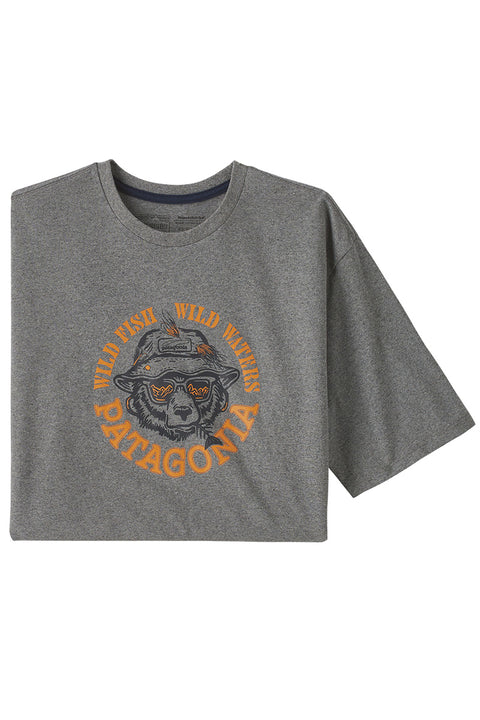 Patagonia Men's Take A Stand Responsibiliti-Tee - Wild Grizz: Gravel Heather - Folded