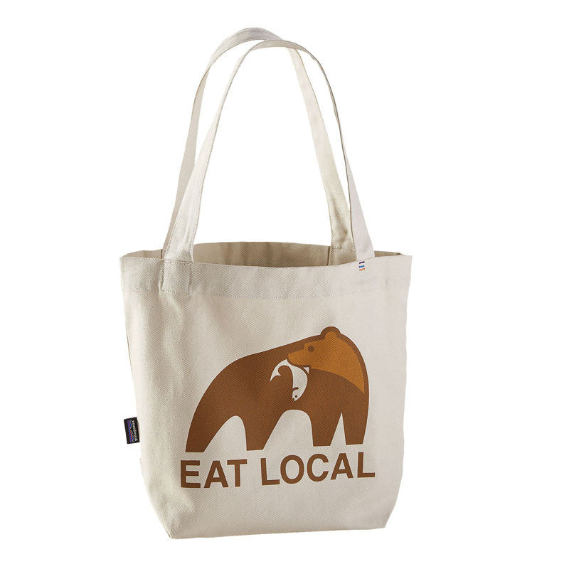 patagonia eat local bag Patagonia Mini Tote - Eat Local Upstream / Bleached Stone