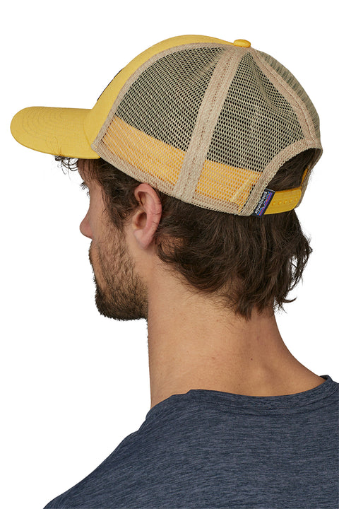Patagonia P-6 Logo LoPro Trucker Hat - Surfboard Yellow - Back