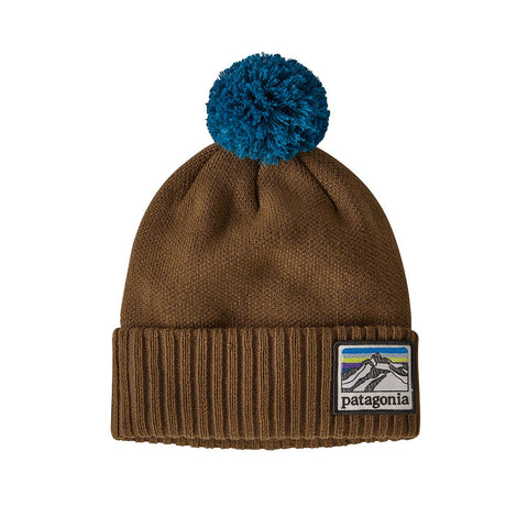 Patagonia Powder Town Beanie - Line Logo Ridge: Mulch Brown