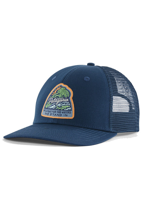 Patagonia Take A Stand Trucker Hat - Bayou Badge: Tidepool Blue