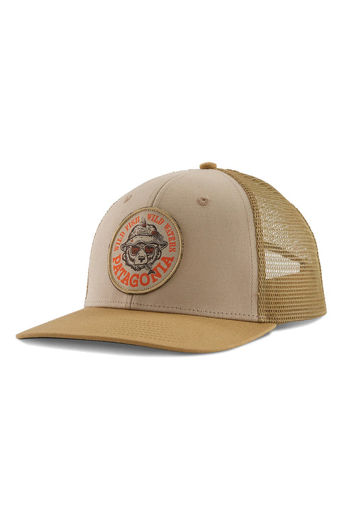 Patagonia Take A Stand Trucker Hat - Wild Grizz: Oar Tan