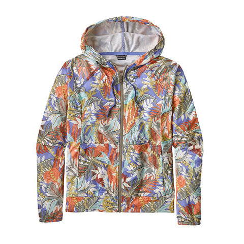 Patagonia Women's Coastal Hideaway Suncover Hoody - Jurassic Ferns: Violet Blue