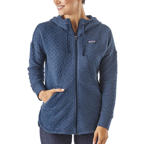 Patagonia Women's Organic Cotton Quilt Hoody - Stone Blue