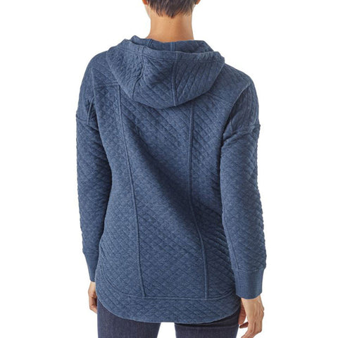 Patagonia Women's Organic Cotton Quilt Hoody - Stone Blue