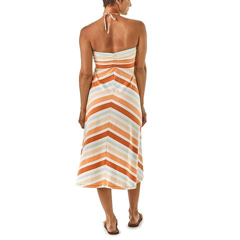 Patagonia Women's Kamala Maxi Skirt - Water Ribbons: Sunset Orange