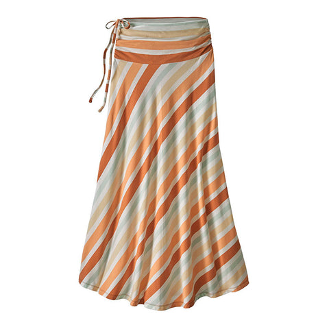 Patagonia Women's Kamala Maxi Skirt - Water Ribbons: Sunset Orange