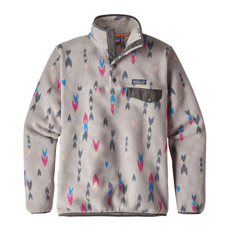 Patagonia Lightweight Synchilla Snap-T Women's Fleece Pullover - Wish Tails Big - Craft Pink