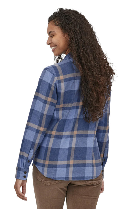 Patagonia Women's L/S Organic Cotton Midweight Fjord Flannel - Current Blue