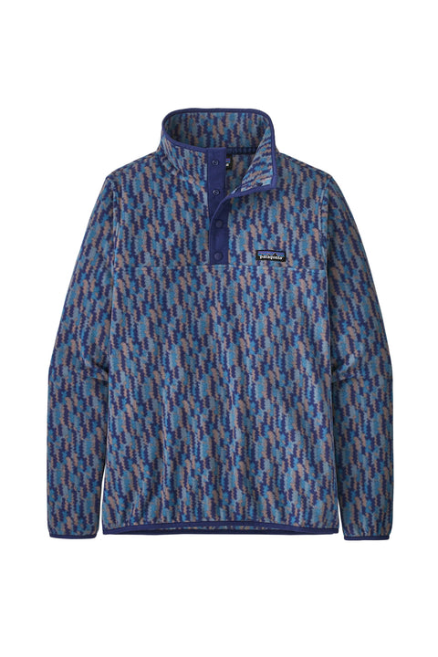 Patagonia Women's Micro D Snap-T Pullover - Climbing Trees Ikat: Sound Blue