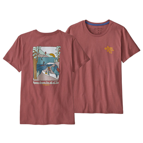 Patagonia Women's Northwest Waters Organic Crew T-Shirt - Rosehip