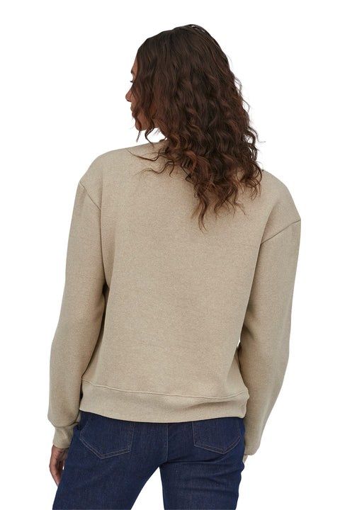 Patagonia Women's Ridge Rise Stripe Uprisal Crew Sweatshirt - Oar Tan