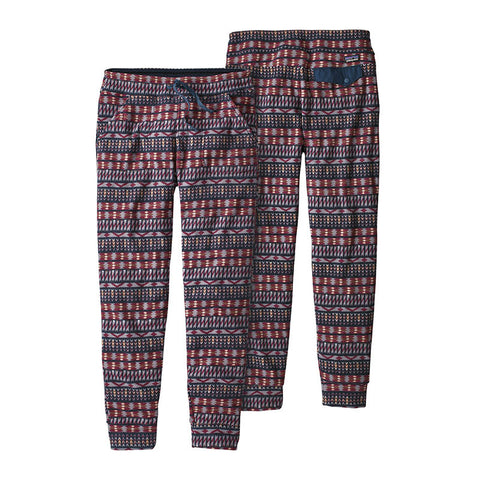Patagonia Women's Snap-T Fleece Pants - Kuta Klash Small: Smokey Violet