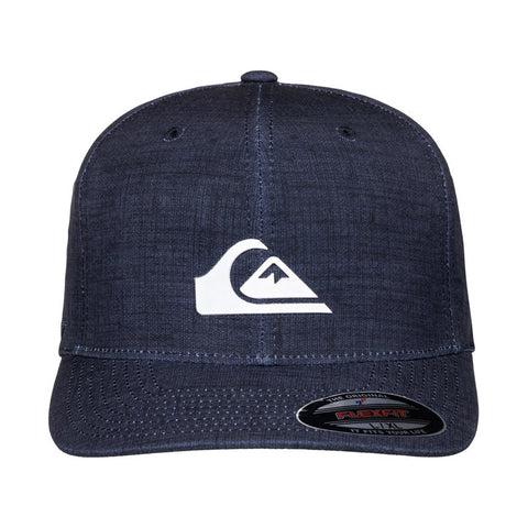 Quiksilver Amphibs Stretch Flexfit Hat - Navy Blazer Heather