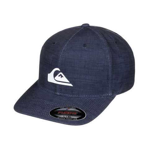 Quiksilver Amphibs Stretch Flexfit Hat - Navy Blazer Heather