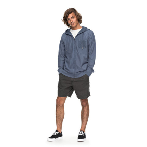 Quiksilver Baao Zip-Up Hoodie - Vintage Indigo