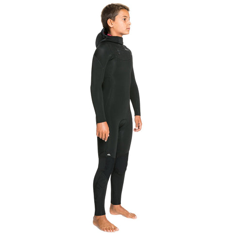 Quiksilver Boy's 8-16 4/3 Everyday Sessions Hooded Wetsuit - Black