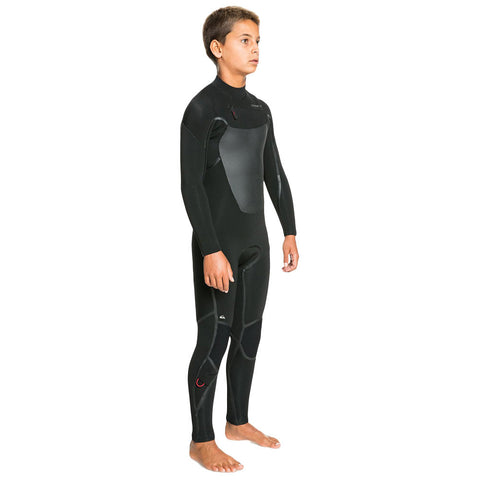 Quiksilver Boy's 8-16 5/4/3 Marathon Sessions Chest Zip Wetsuit - Black