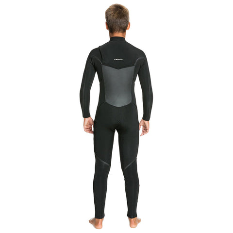 Quiksilver Boy's 8-16 5/4/3 Marathon Sessions Chest Zip Wetsuit - Black