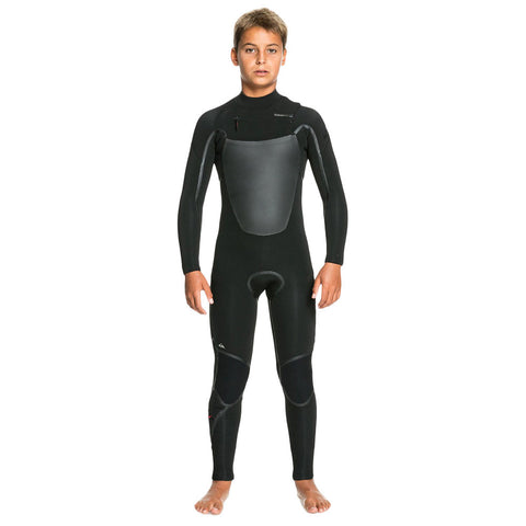 Quiksilver Boy's 8-16 5/4/3 Marathon Sessions Chest Zip Wetsuit - Black