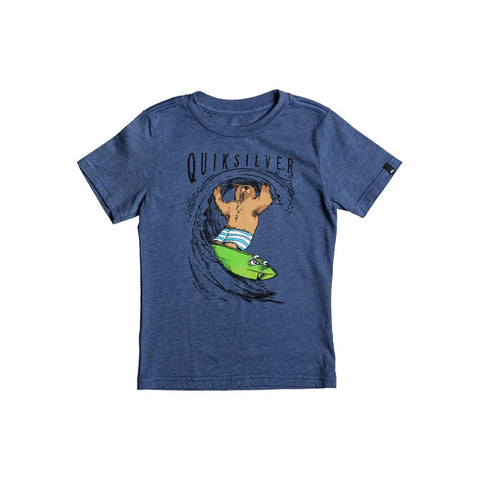 Quiksilver Boys Bear Shred Tee - Dark Denim Heather