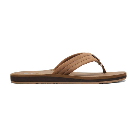 Quiksilver Carver Suede Youth Sandal - Tan