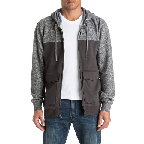 Quiksilver Civil Aire Zip Hoodie - Dark Grey Heather