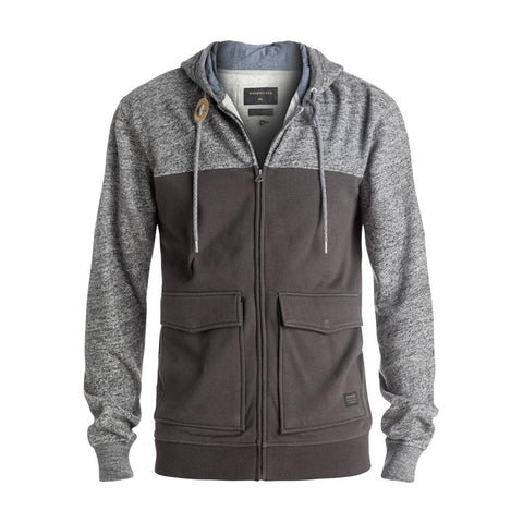 Quiksilver Civil Aire Zip Hoodie - Dark Grey Heather