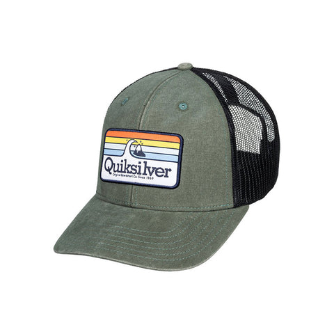 Quiksilver Clean Lines Trucker Hat - Agave Green