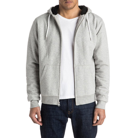 Quiksilver Epic Outback Sherpa Zip Hoodie - Light Grey Heather